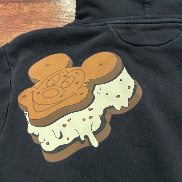 2024 Disney Parks Disney Eats Mickey Snacks Dole Whip Churro Black Hoodie XS - Picture 10 of 11